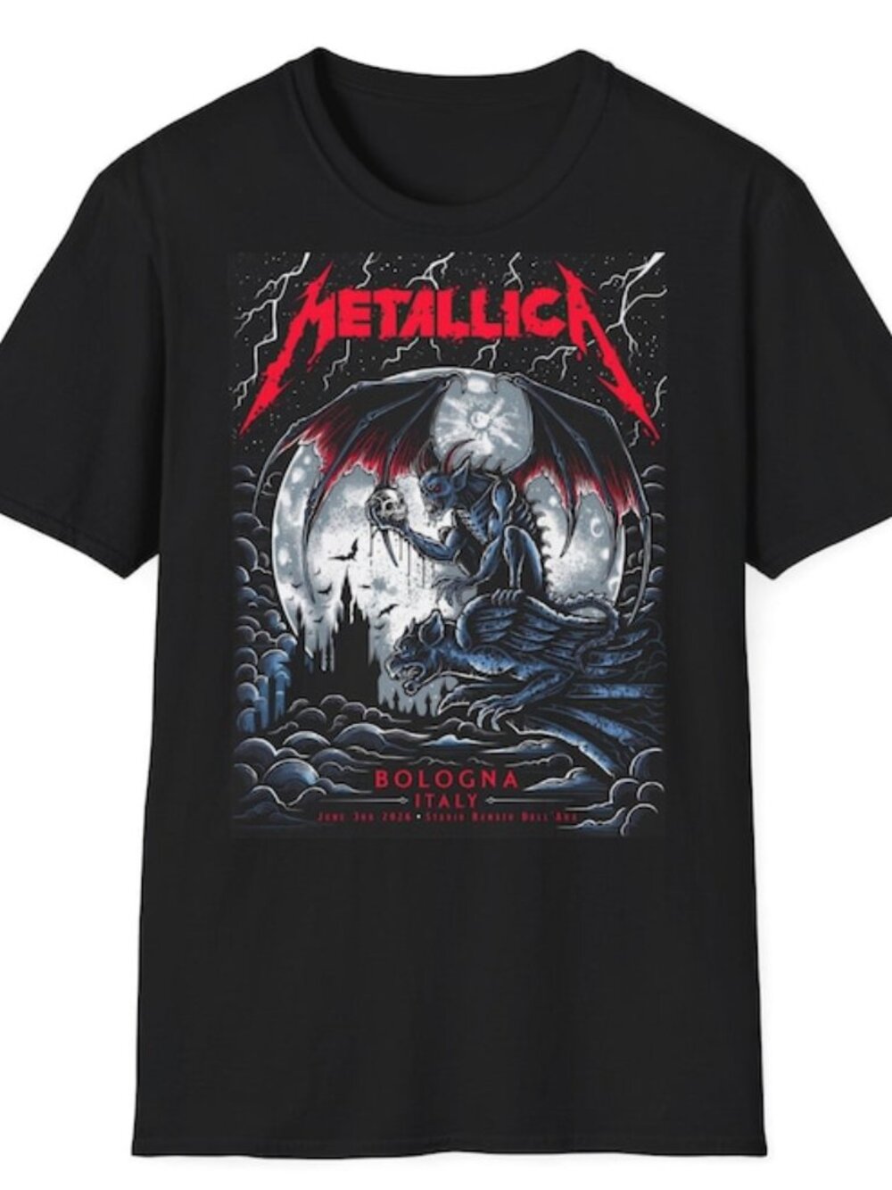 Metallica Bologna 2026 T shirt - Concert t shirt - M72 World Tour tee